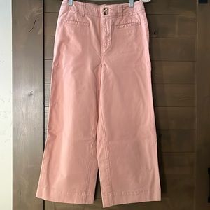 Target A New Day Womens Pants Pink Wide Leg Cropped High Rise Relaxed